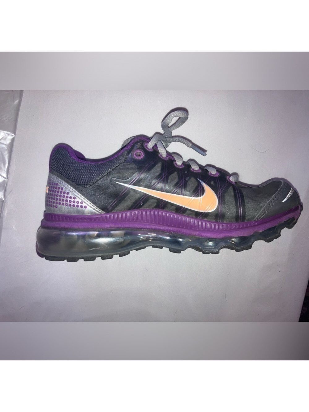 Nike Air Max sneakers in a striking purple, grey, and orange Women’s size 6 - Picture 8 of 8